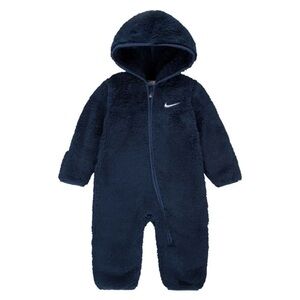 NWT Nike Navy Fleece Infant Jumpsuit with Hand & Foot Covers, Size 3 Months